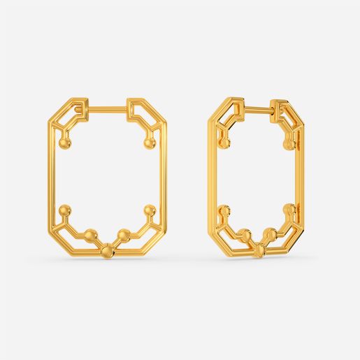 Techno Now Gold Earrings