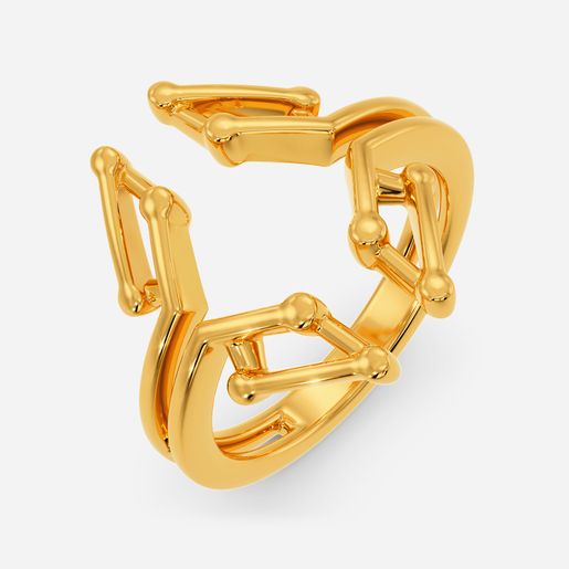 Unhitched Matrix Gold Rings