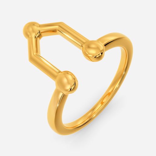 Cosmic Cyber Gold Rings
