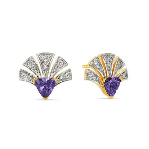 Purple Power Diamond Earrings