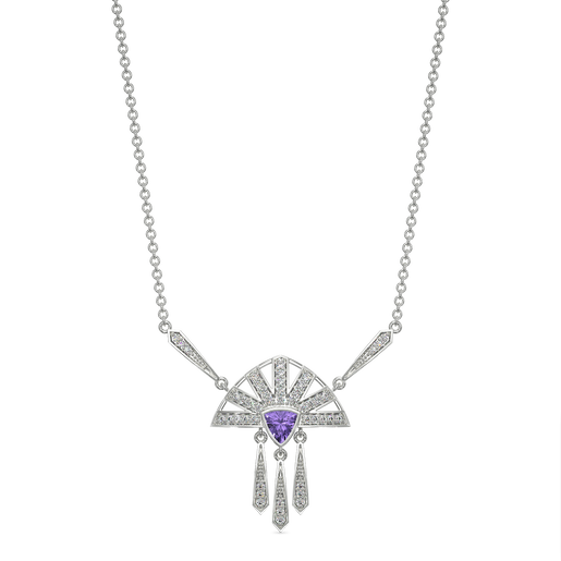 Purple Winter Diamond Necklaces