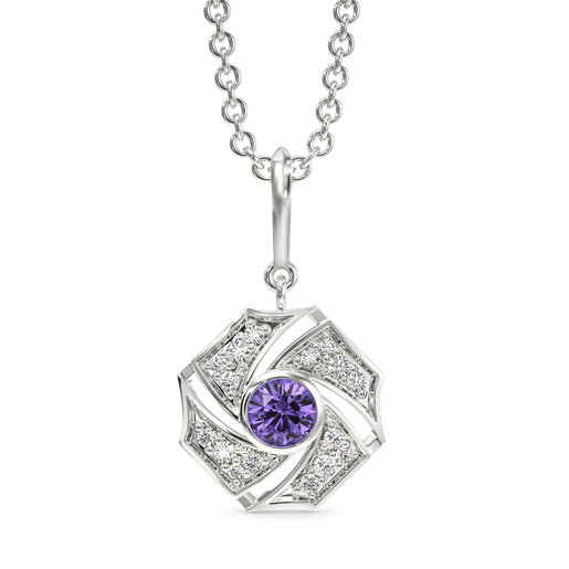 Violet Wonder Diamond Pendants