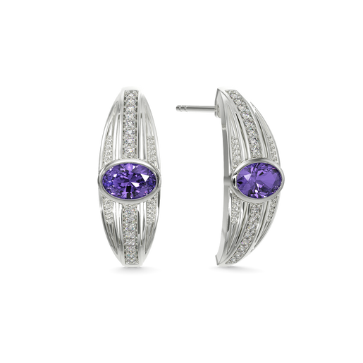 Purple Saga Diamond Earrings