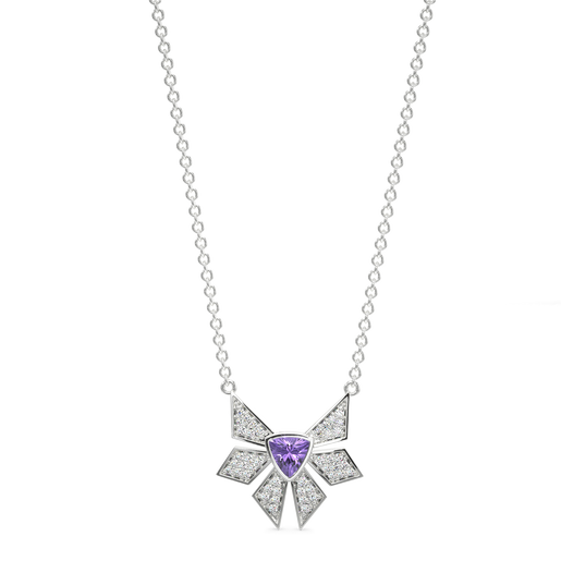 Glow Of Amethyst Diamond Necklaces