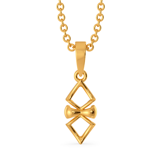 Opaline Bow Gold Pendants