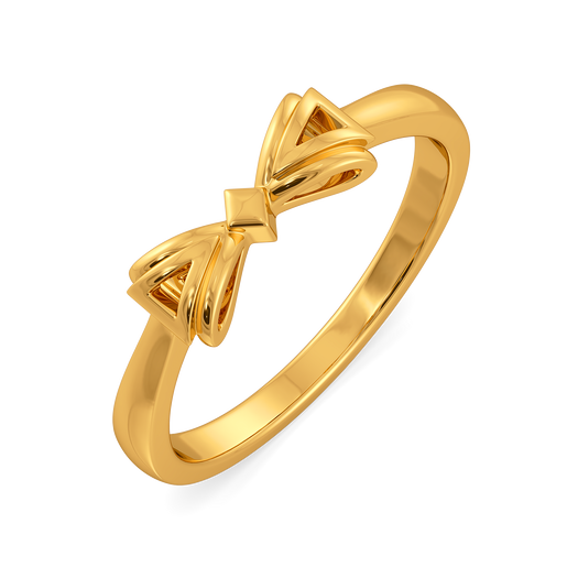 Charmed in Ribbons Gold Rings