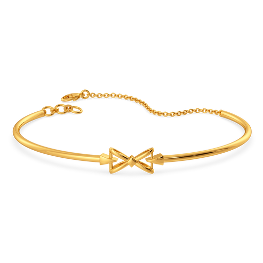 Charmed in Ribbons Gold Bangles