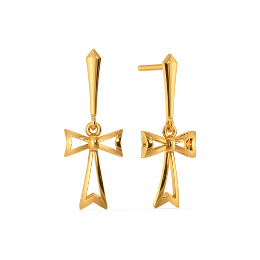 Ribbon Royale Gold Earrings