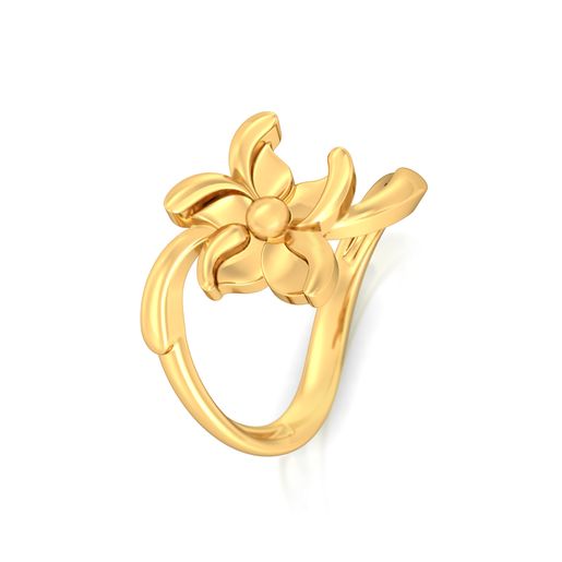 Morning Glory Gold Rings