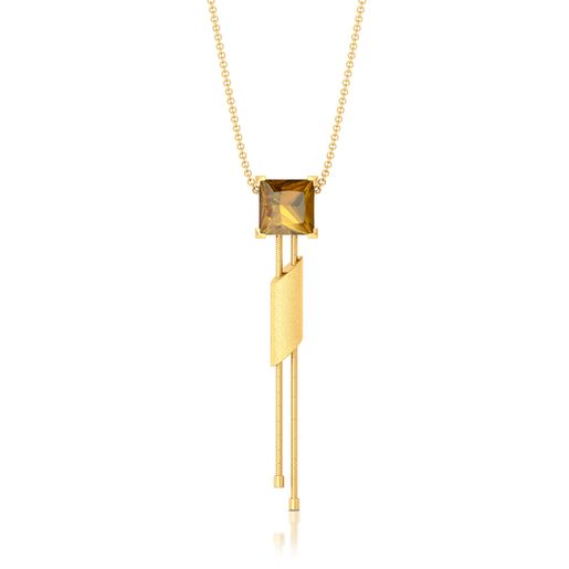 Golden Incline Gemstone Pendants