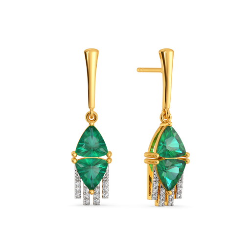 Vibrant Green Gemstone Earrings