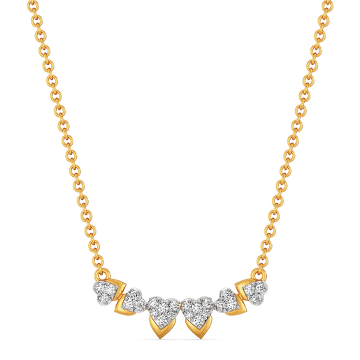 Shimmer Hearts Diamond Necklaces