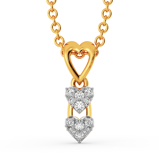 Shimmer Hearts Diamond Pendants