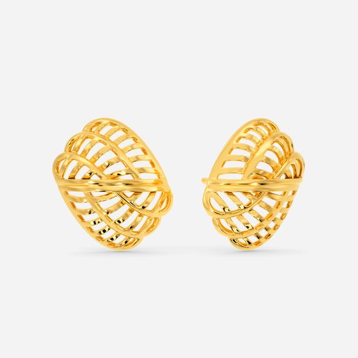 Petal Puff Play Gold Earrings