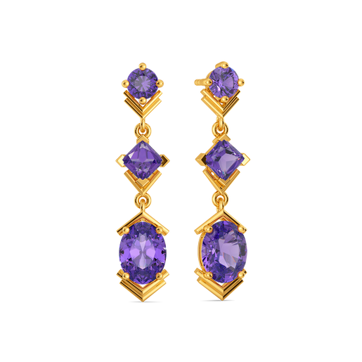 Amethyst Aura Gemstone Earrings