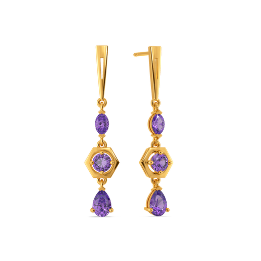 Princess in Purple Gemstone Earrings