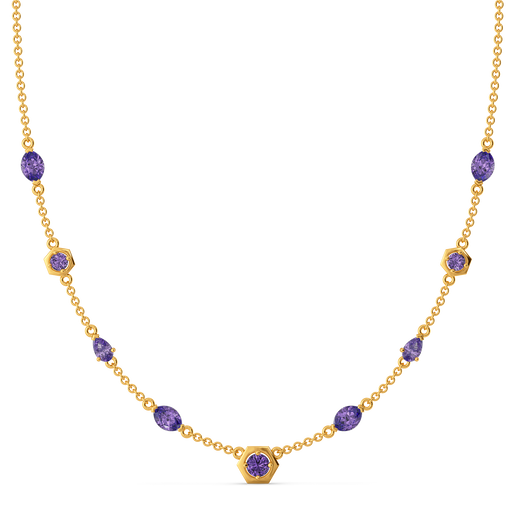 Princess in Purple Gemstone Necklaces