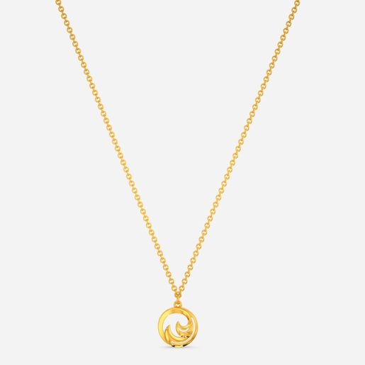 Much-Like-Waves Gold Necklaces