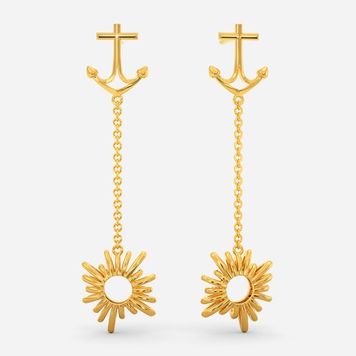 Under The Sun Gold Earrings