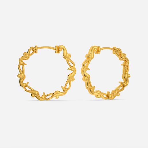Playful Seahorses Gold Earrings