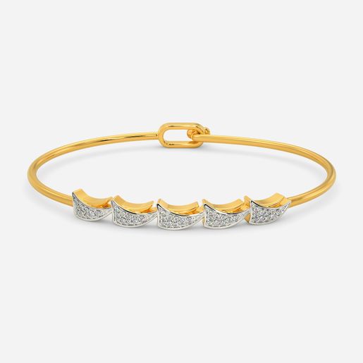 Frenzy Boat Handle Diamond Bangles