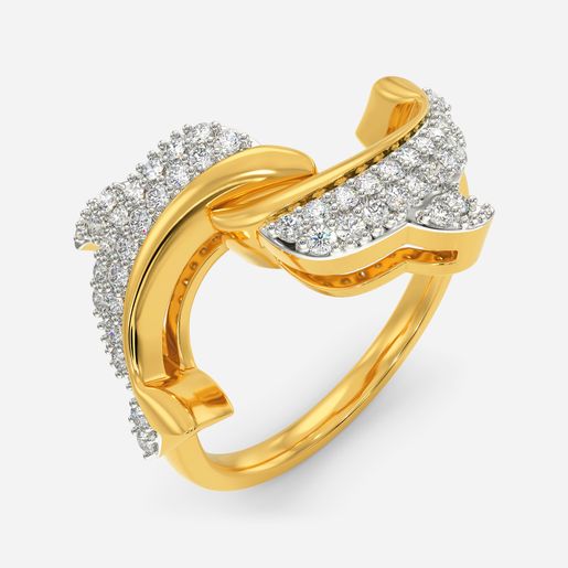 Dolphin's Swing Diamond Rings