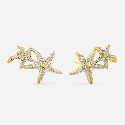 Wish Upon A Starfish Diamond Earrings