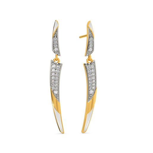 White Dare Diamond Earrings