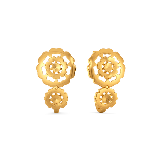 Layered in Bloom Gold Earrings