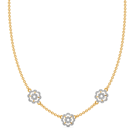 Floral Mode Diamond Necklaces