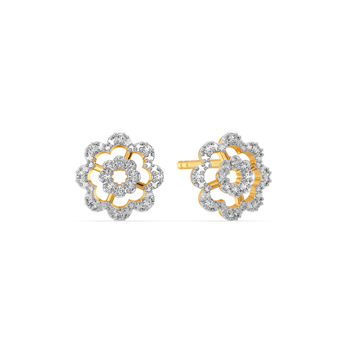Floral Mode Diamond Earrings
