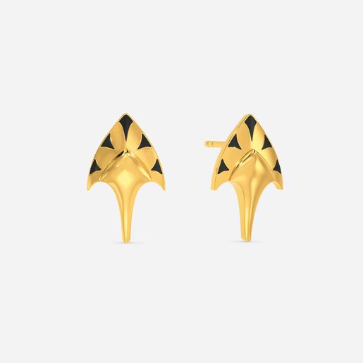 Fierce N Bold Gold Earrings