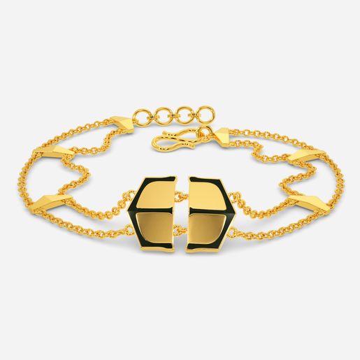 Heart Of A Warrioress Gold Bracelets