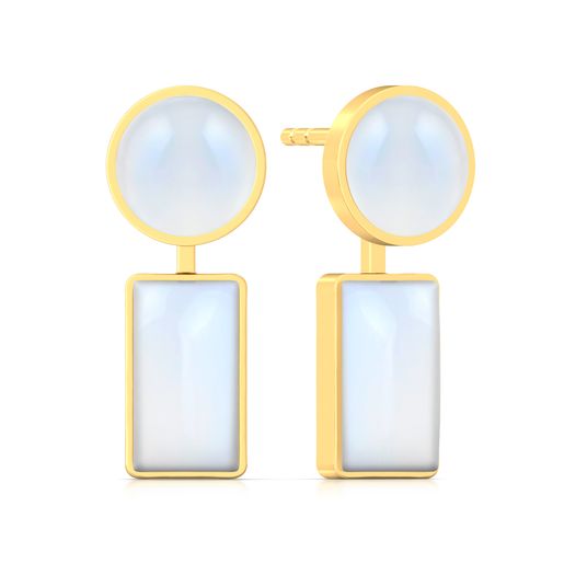 Chic White Gemstone Earrings