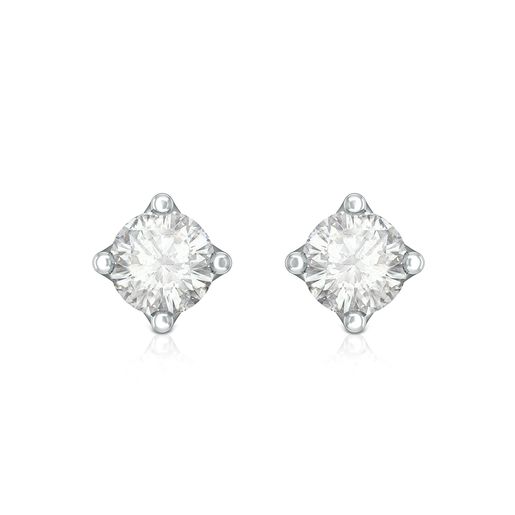 Pristine White Diamond Earrings