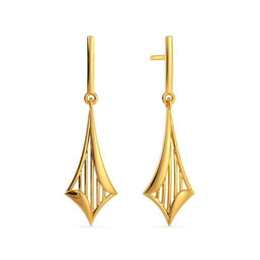 Cosmic Pulse Gold Earrings