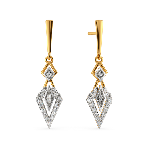 Astro Edge Diamond Earrings