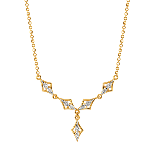 Quantum Drop Diamond Necklaces