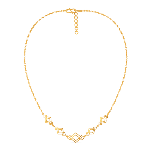 Rhombo Layer Gold Necklaces