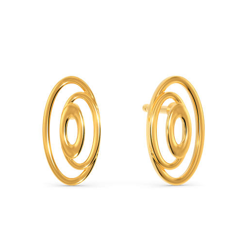 Tiered Treasures Gold Earrings