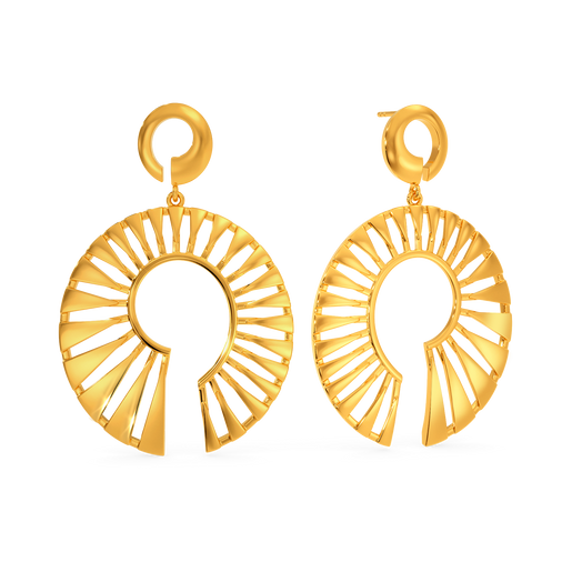 Summer Swirl Gold Earrings