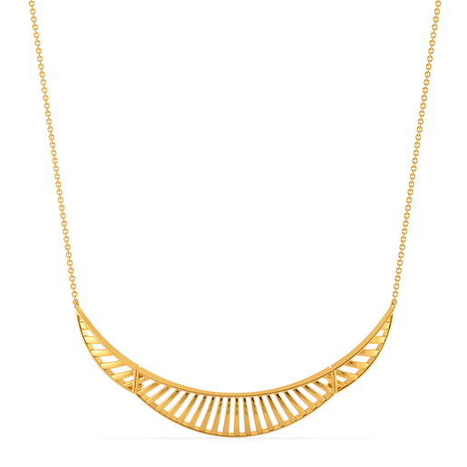 Plentiful Pleats Gold Necklaces