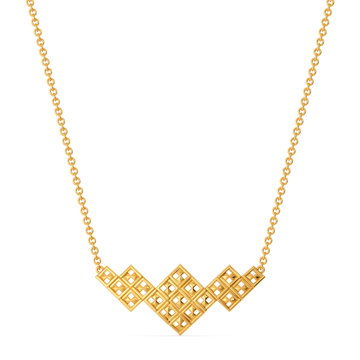 Perfectly Plaid Gold Necklaces
