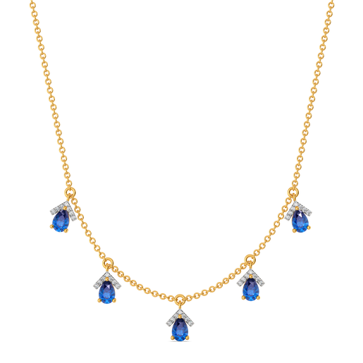 Crowned in Blue Diamond Necklaces