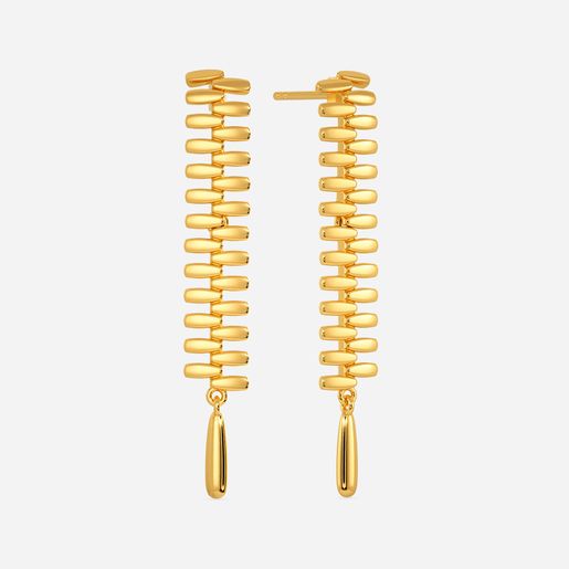Zip Allure Gold Earrings