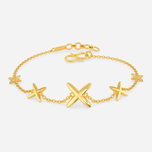 Edgy Links Gold Bracelets