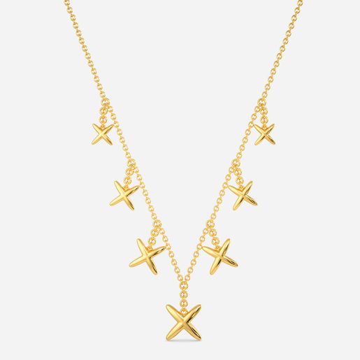 Edgy Links Gold Necklaces