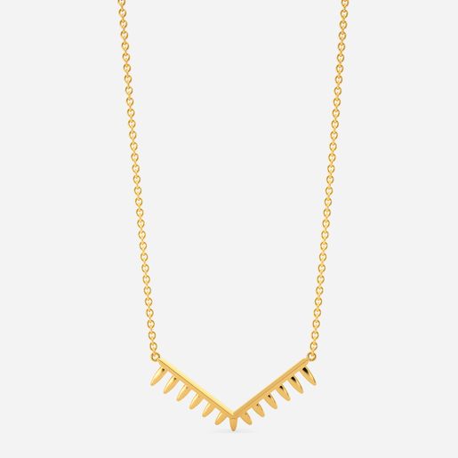 Waspy Zippers Gold Necklaces