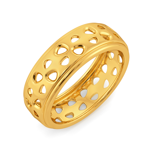 Ornate Facades Gold Rings