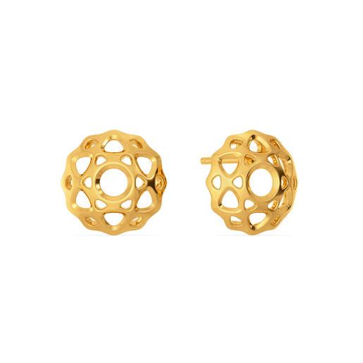 Ornate Facades Gold Earrings